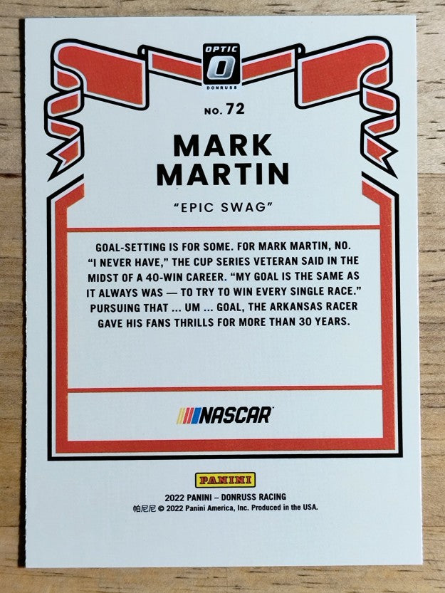 2022 Donruss Optic #72 Mark Martin RETRO