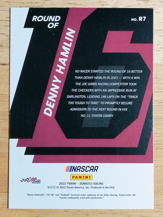 2022 Donruss Round of 16 #7 Denny Hamlin