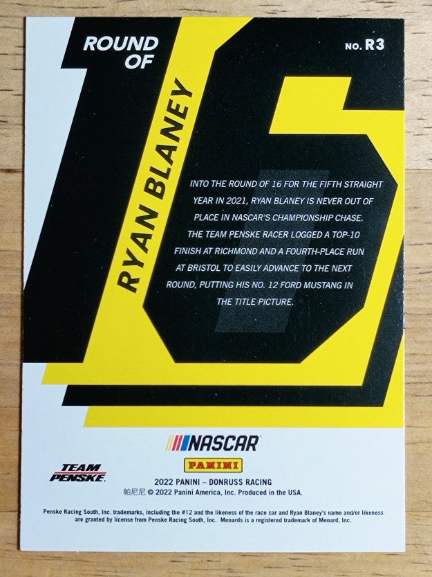 2022 Donruss Round of 16 #3 Ryan Blaney