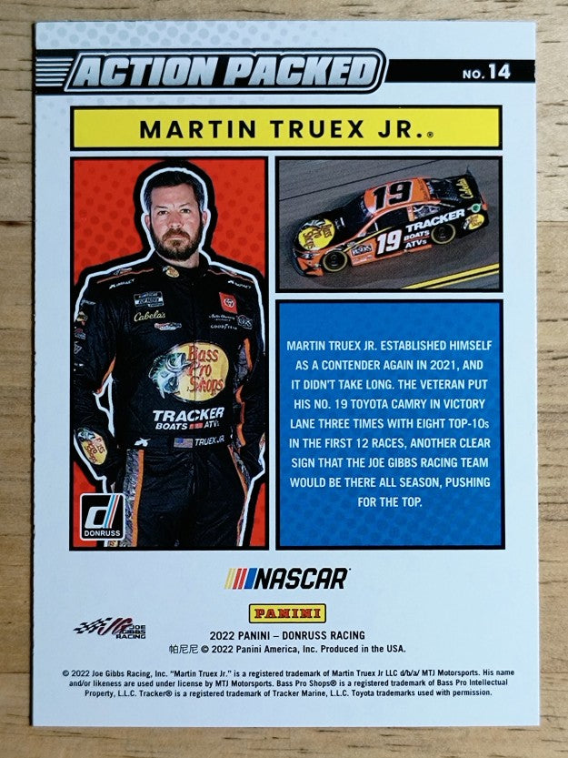2022 Donruss Action Packed #14 Martin Truex Jr.