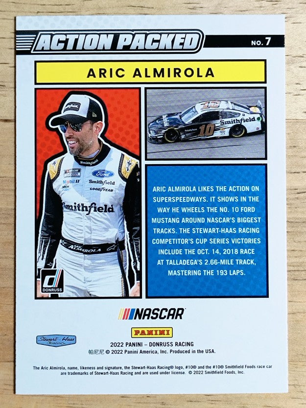 2022 Donruss Action Packed #7 Aric Almirola