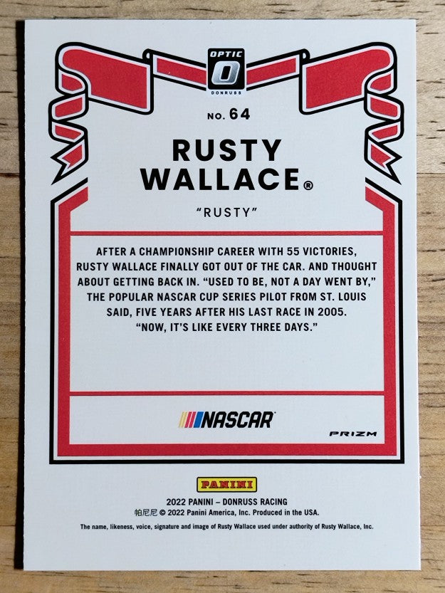 2022 Donruss Optic Holo #64 Rusty Wallace RETRO