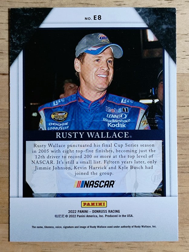 2022 Donruss Elite Series #8 Rusty Wallace