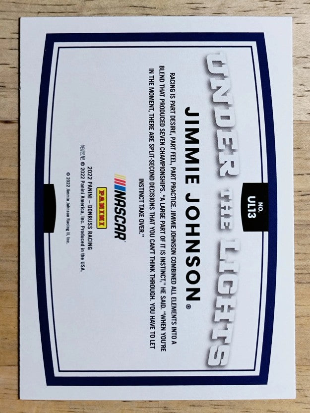 2022 Donruss Under the Lights #13 Jimmie Johnson