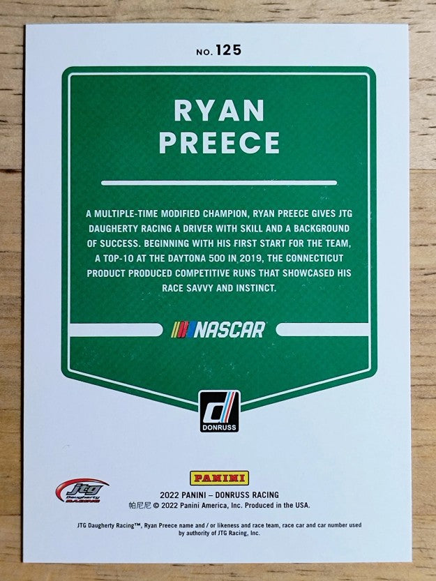 2022 Donruss Silver #125 Ryan Preece