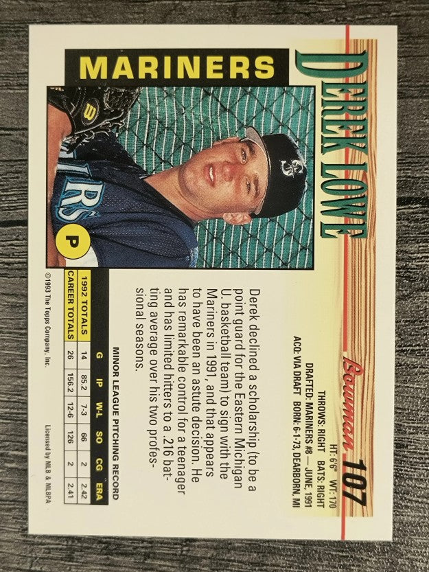 1993 Bowman #107 Derek Lowe