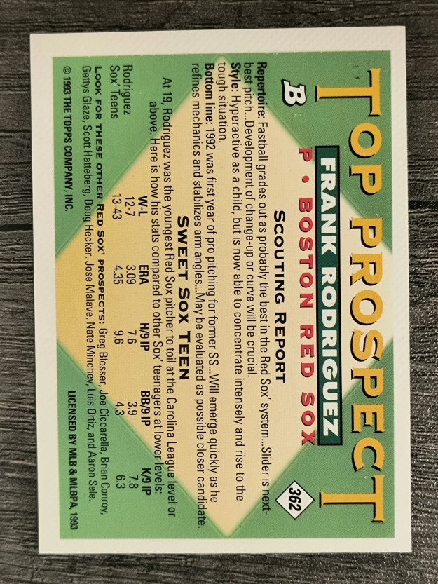 1993 Bowman #362 Frankie Rodriguez FOIL