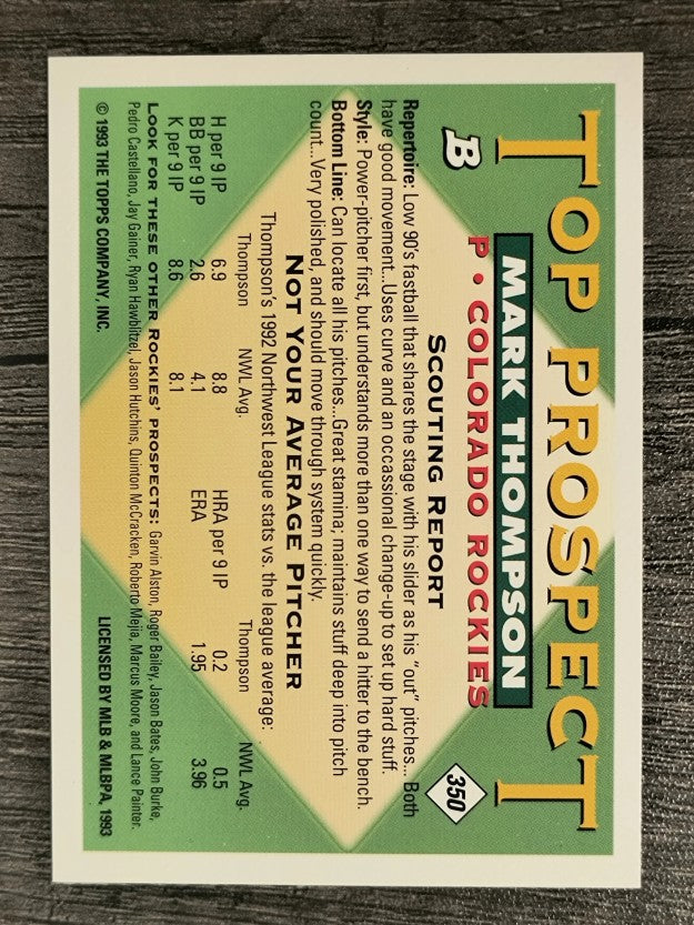 1993 Bowman #350 Mark Thompson FOIL