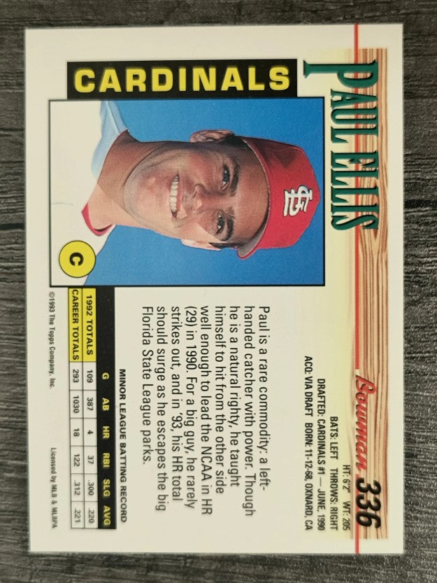 1993 Bowman #336 Paul Ellis RC