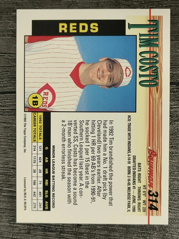 1993 Bowman #314 Tim Costo