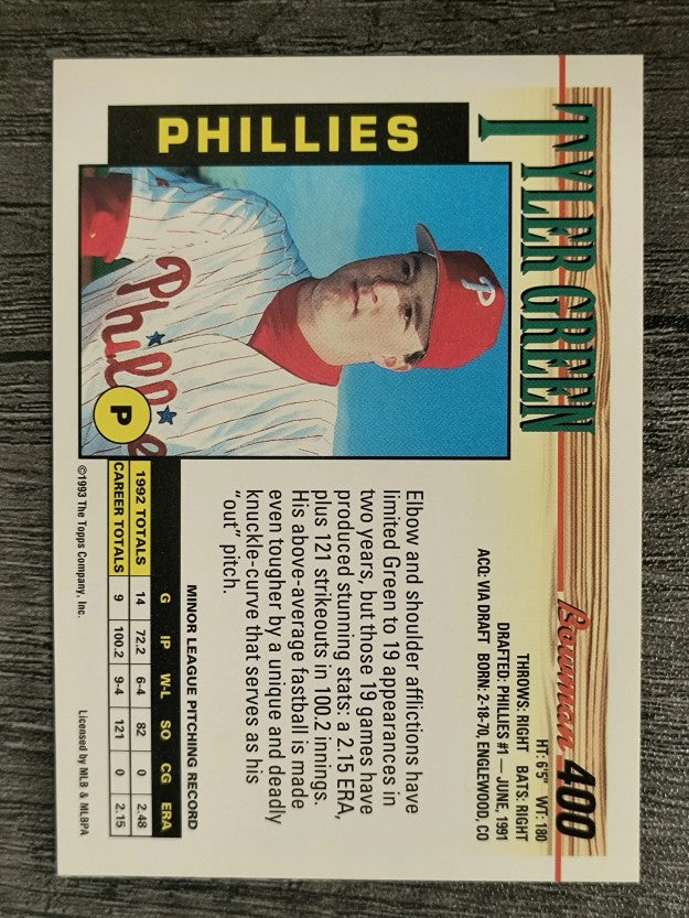 1993 Bowman #400 Tyler Green