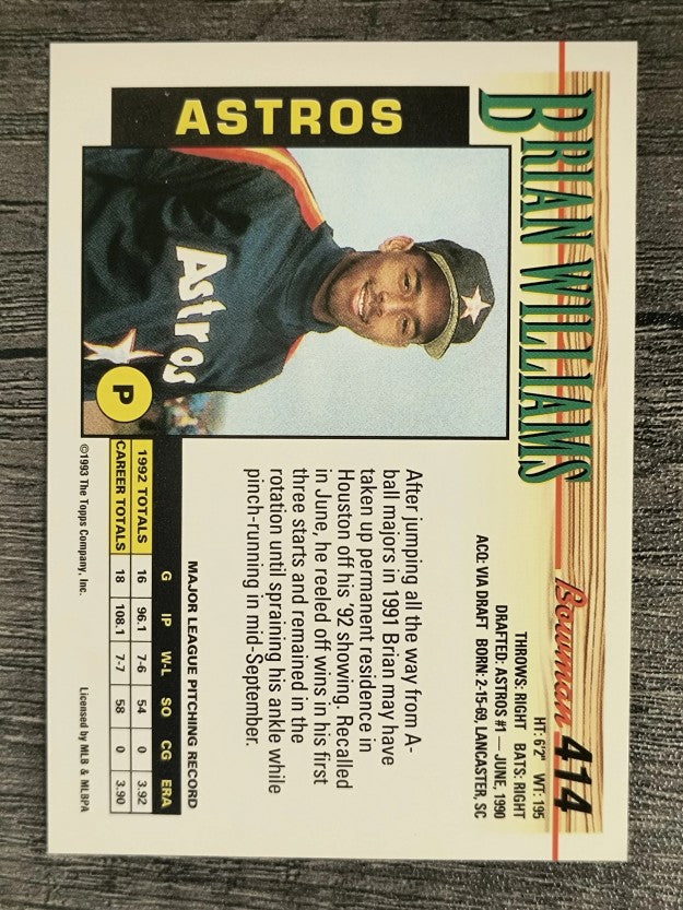 1993 Bowman #414 Brian Williams