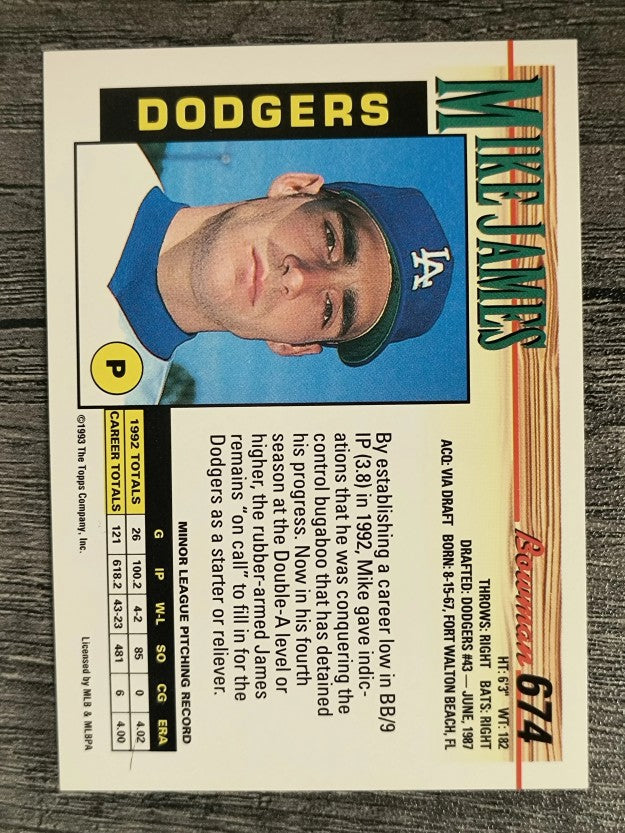 1993 Bowman #674 Mike James RC
