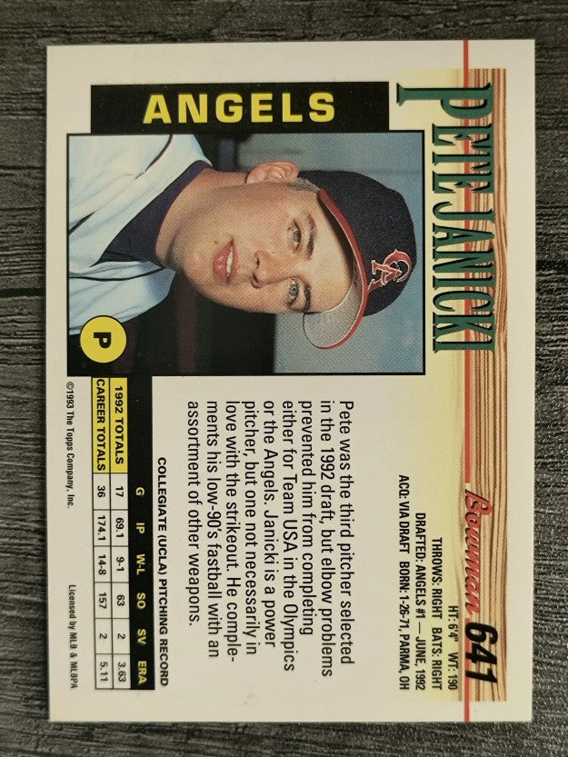 1993 Bowman #641 Pete Janicki RC