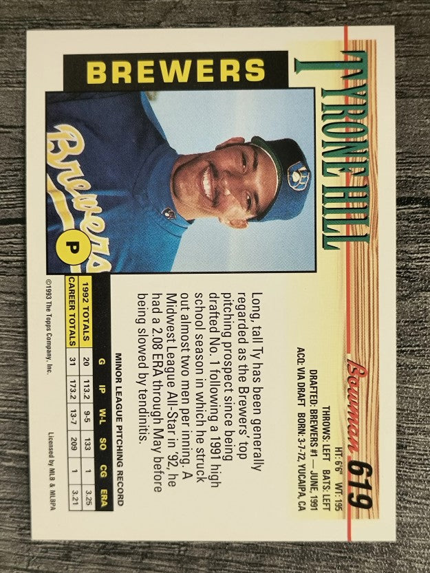 1993 Bowman #619 Tyrone Hill