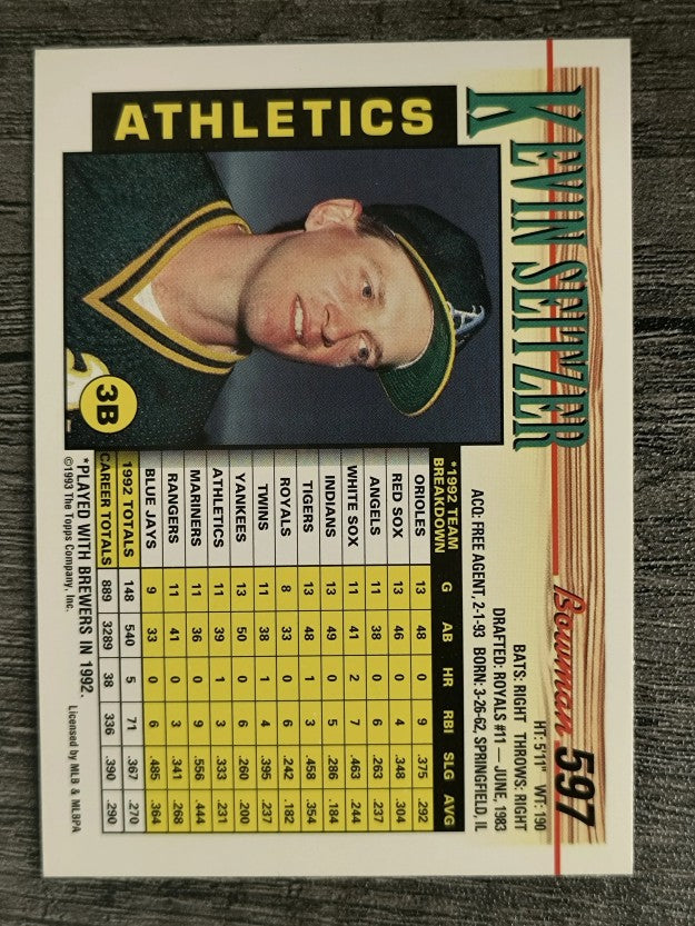 1993 Bowman #597 Kevin Seitzer