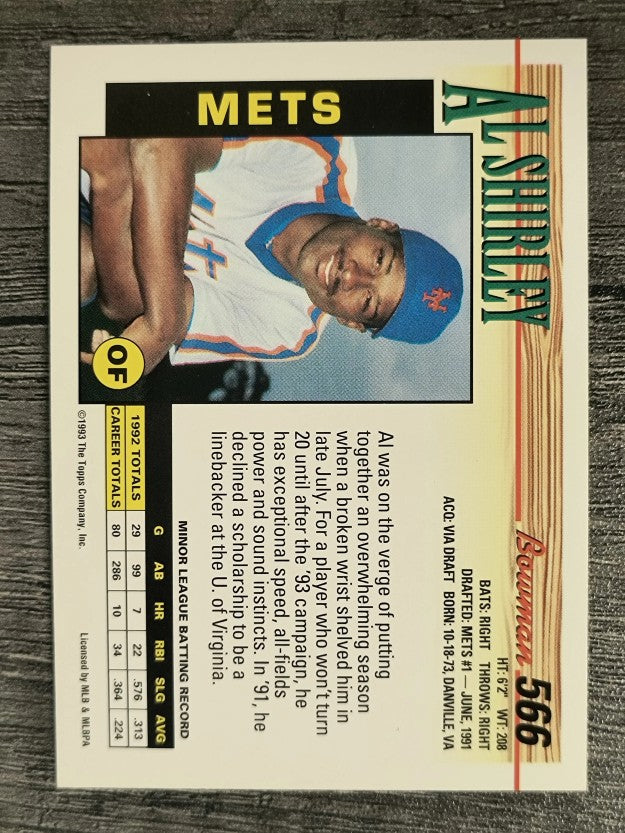 1993 Bowman #566 Al Shirley