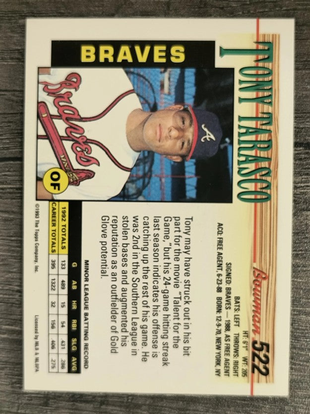 1993 Bowman #522 Tony Tarasco RC