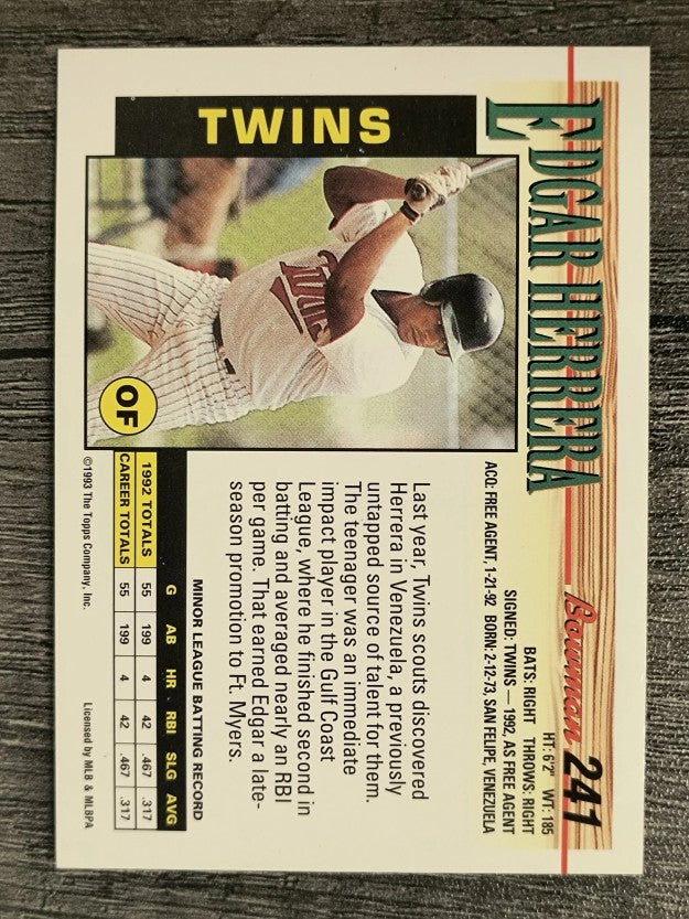 1993 Bowman #241 Edgar Herrera RC