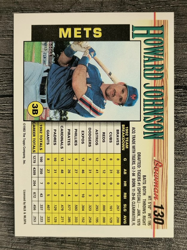 1993 Bowman #130 Howard Johnson