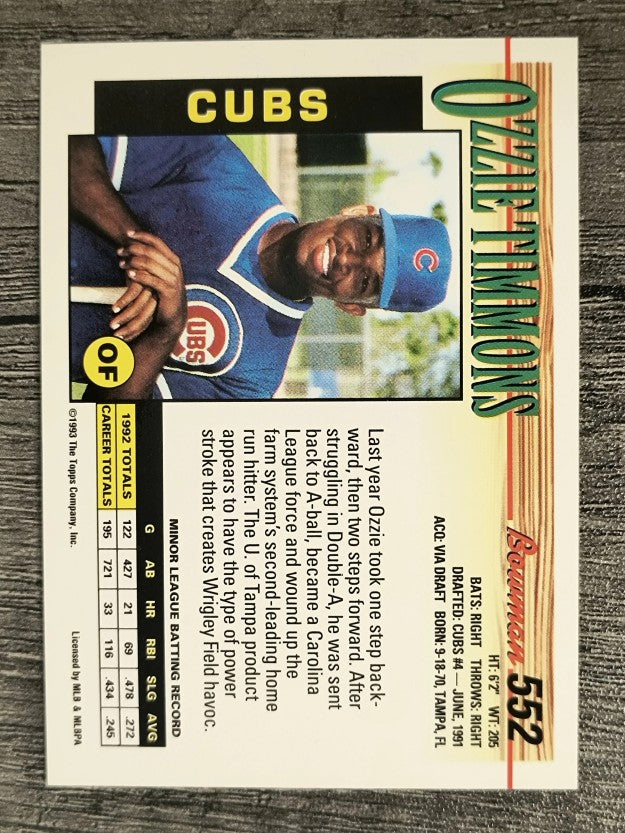 1993 Bowman #552 Ozzie Timmons