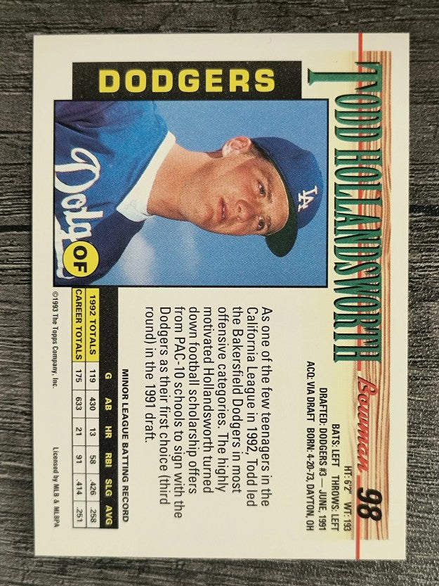 1993 Bowman #98 Todd Hollandsworth