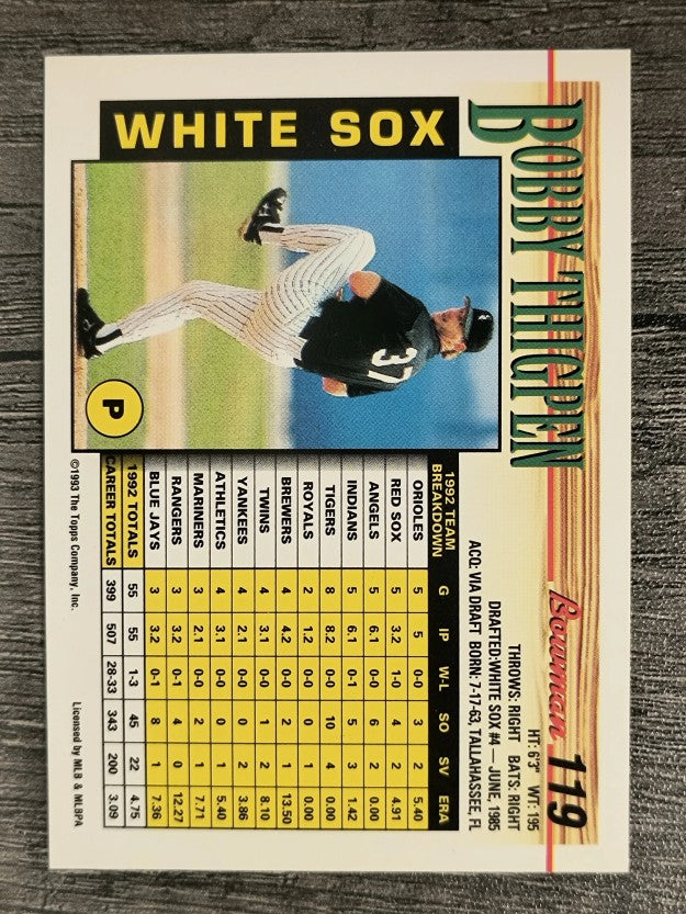 1993 Bowman #119 Bobby Thigpen