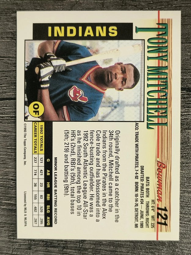 1993 Bowman #121 Tony Mitchell RC