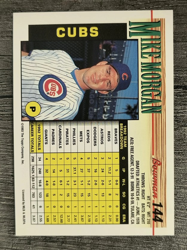 1993 Bowman #144 Mike Morgan