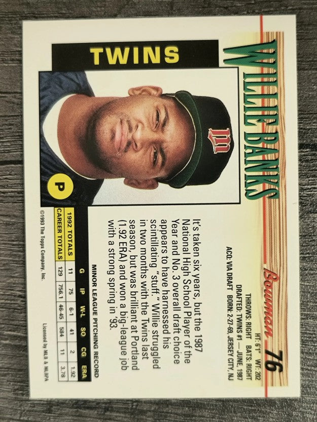 1993 Bowman #76 Willie Banks