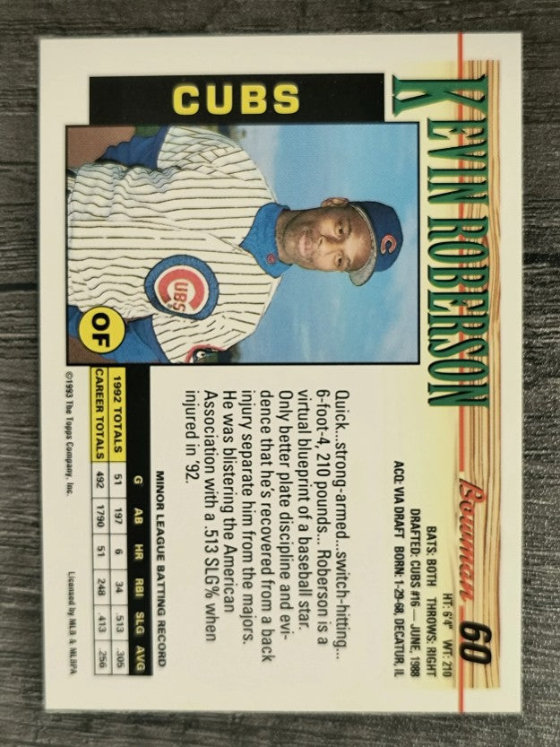 1993 Bowman #60 Kevin Roberson RC