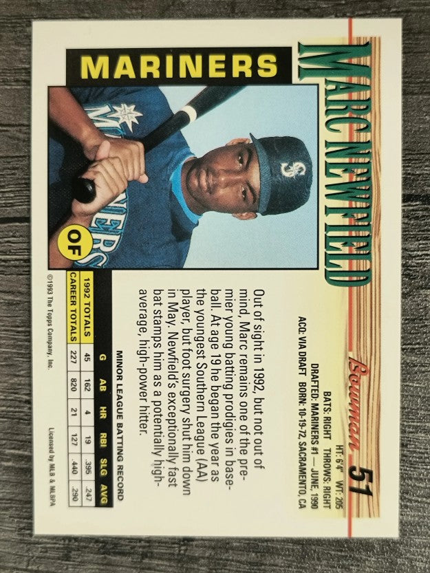 1993 Bowman #51 Marc Newfield