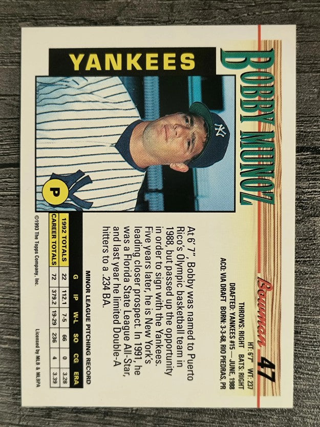1993 Bowman #47 Bobby Munoz