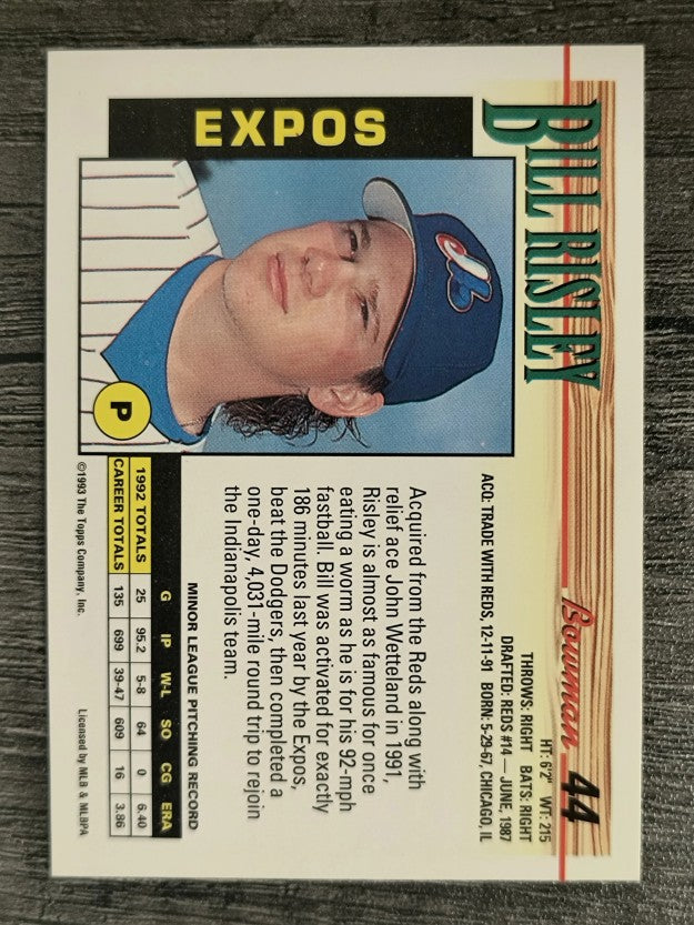 1993 Bowman #44 Bill Risley