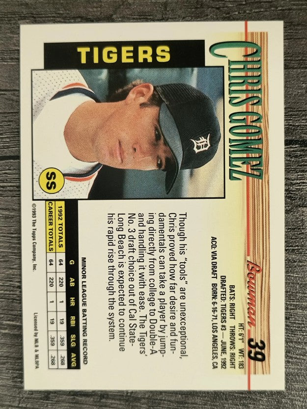 1993 Bowman #39 Chris Gomez RC