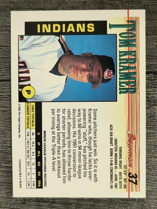 1993 Bowman #37 Tom Kramer RC