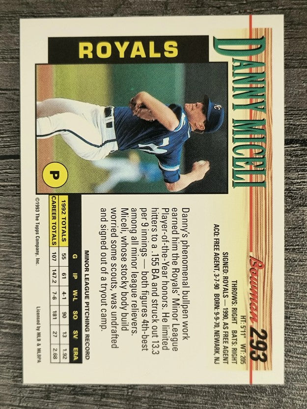 1993 Bowman #293 Danny Miceli RC
