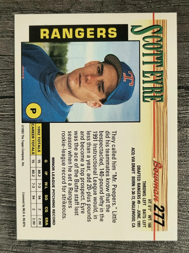 1993 Bowman #277 Scott Eyre RC