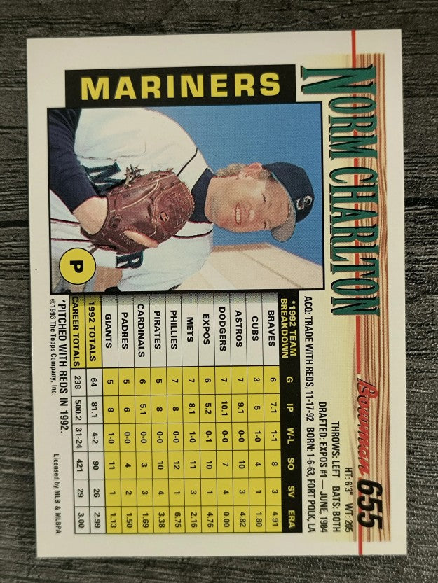 1993 Bowman #655 Norm Charlton