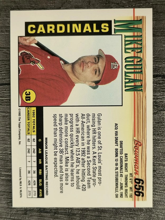 1993 Bowman #656 Mike Gulan RC