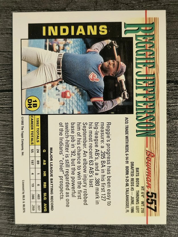 1993 Bowman #557 Reggie Jefferson