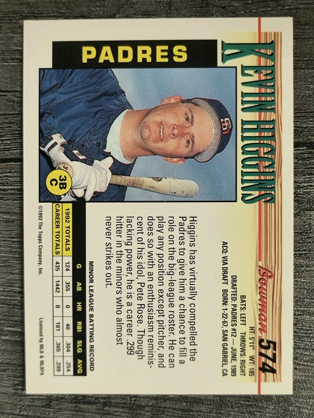 1993 Bowman #574 Kevin Higgins