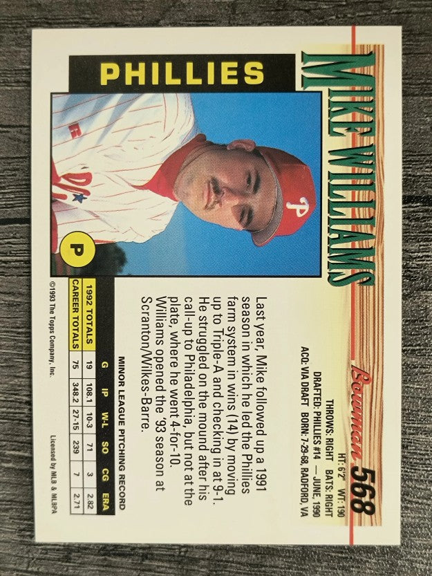 1993 Bowman #568 Mike Williams