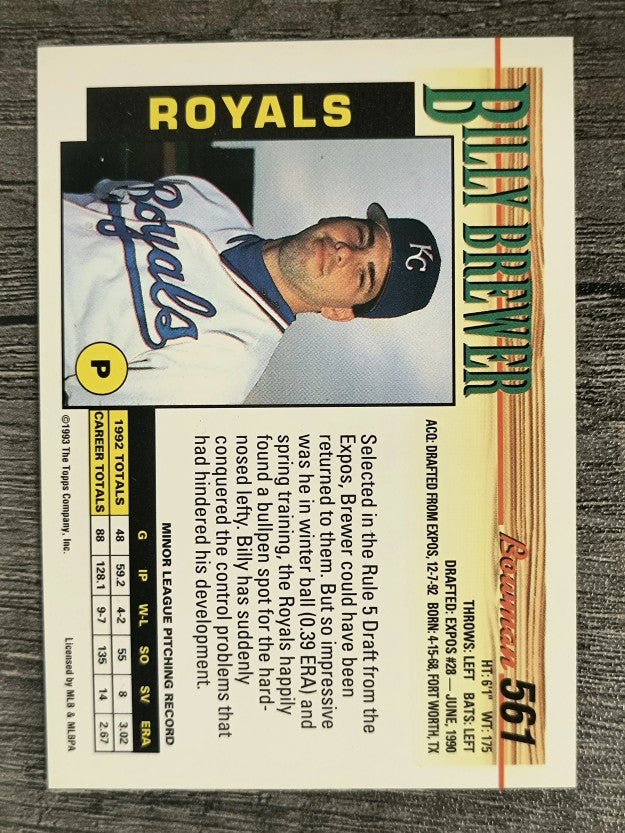 1993 Bowman #561 Billy Brewer