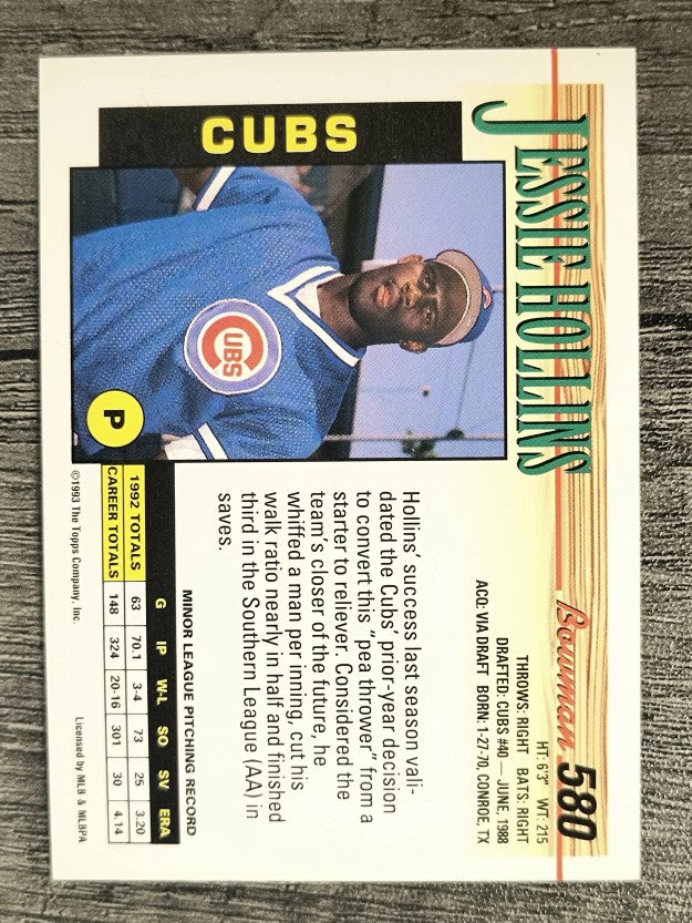 1993 Bowman #580 Jessie Hollins