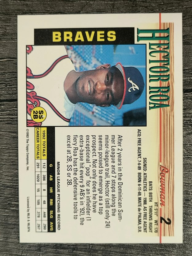 1993 Bowman #2 Hector Roa RC
