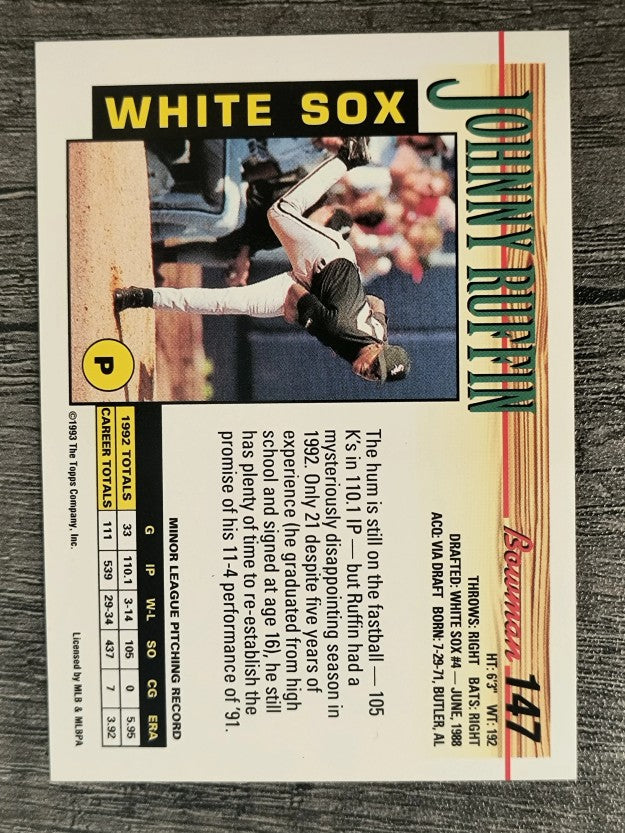 1993 Bowman #147 Johnny Ruffin