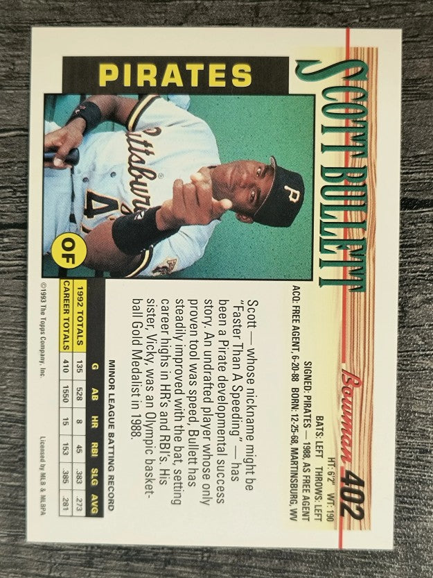 1993 Bowman #402 Scott Bullett