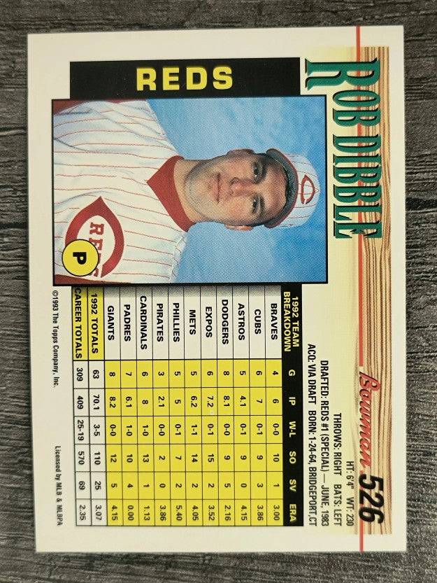 1993 Bowman #526 Rob Dibble