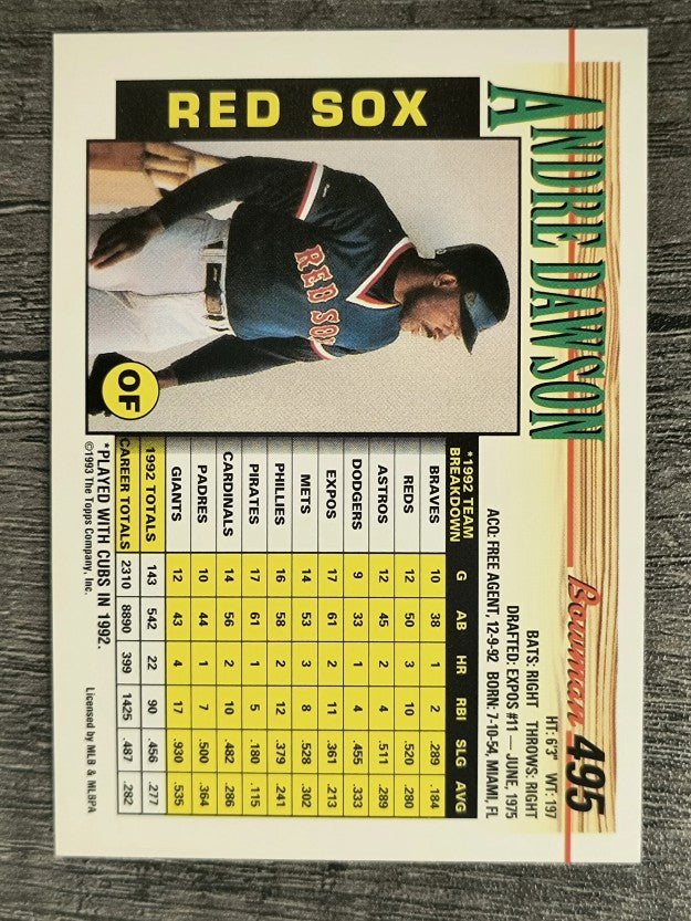1993 Bowman #495 Andre Dawson